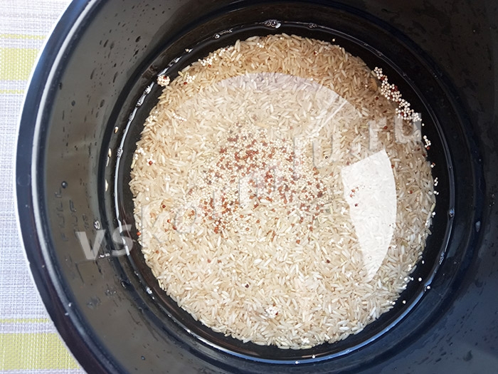 Рис в чаше мультиварки